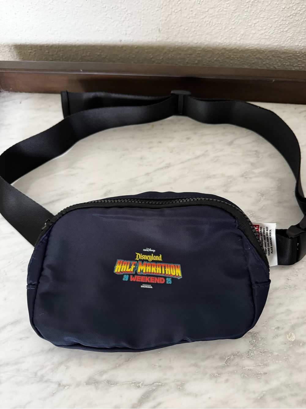 Disney Navy Half Marathon 2025  Waist Bag with Black Strap